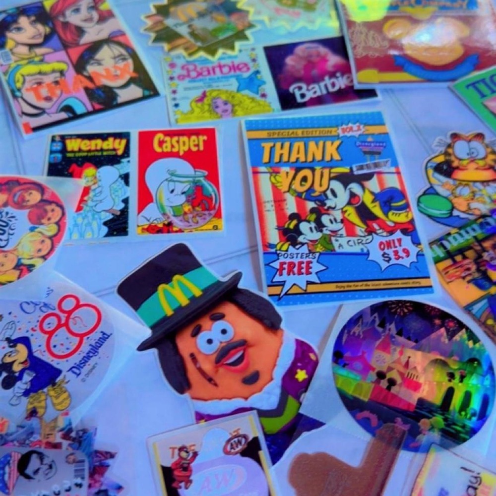 Vintage aesthetic bundle Y2K Nostalgia Sticker Lot Mixed Retro Decals